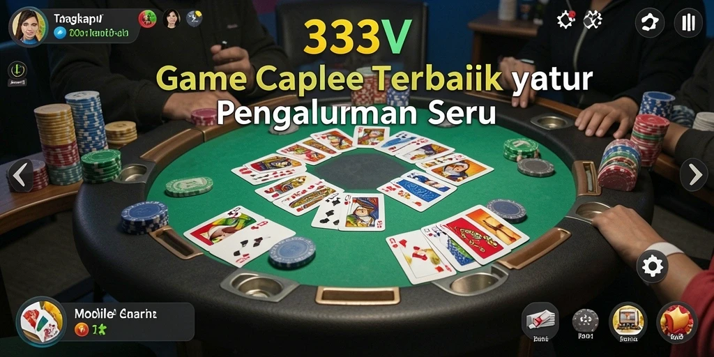 Screenshot gameplay Gaple 333V yang seru dan interaktif.