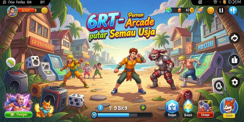 Screenshot gameplay 6RT yang menampilkan aksi seru dalam permainan Arcade.