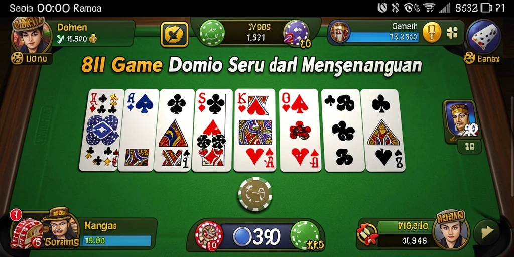 Screenshot gameplay 8II menunjukkan aksi seru permainan Domino.