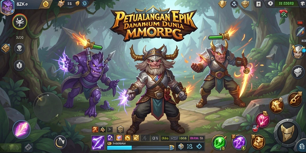 Tangkapan layar utama dari gameplay <strong>8ZK</strong> menampilkan pertarungan epik dan petualangan menarik.