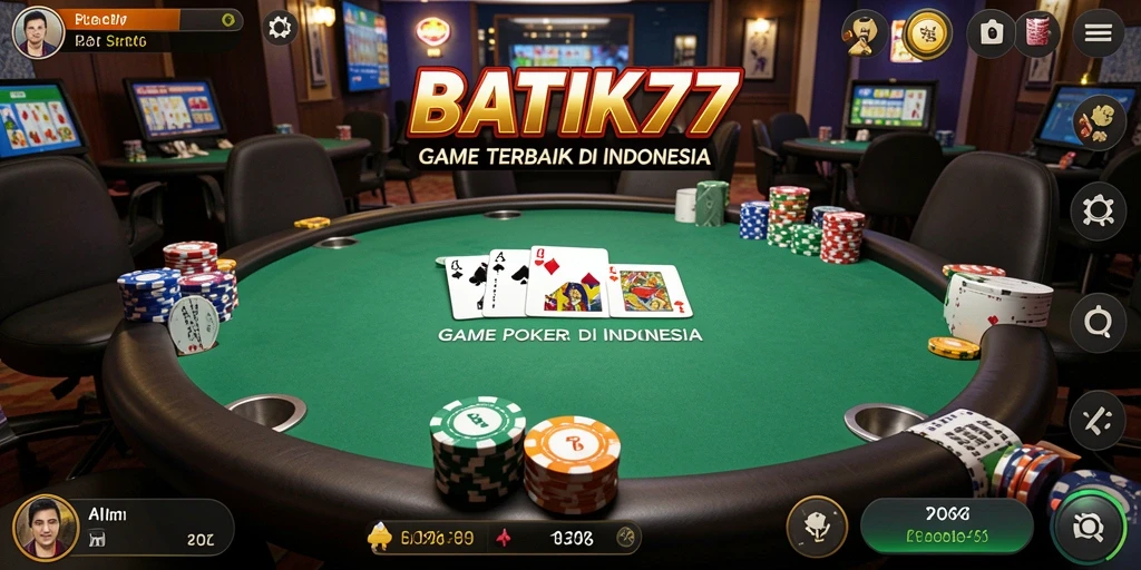 Tampilan gameplay yang menarik di <strong>BATIK77</strong>, nikmati permainan poker seru.