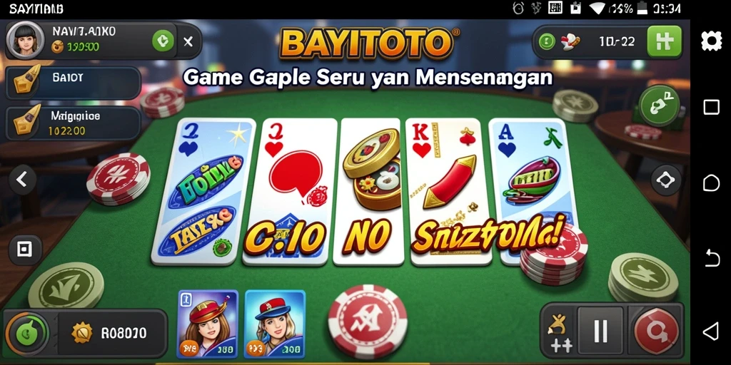 Screenshot gameplay seru BAYITOTO dengan tampilan Gaple yang menarik.