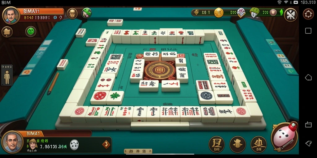 Screenshot BIMA11 menampilkan gameplay Mahjong yang mendebarkan.