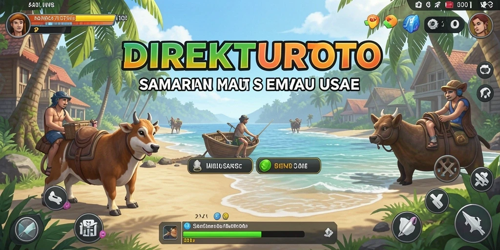 Tampilan gameplay menakjubkan dari DIREKTURTOTO yang penuh warna.