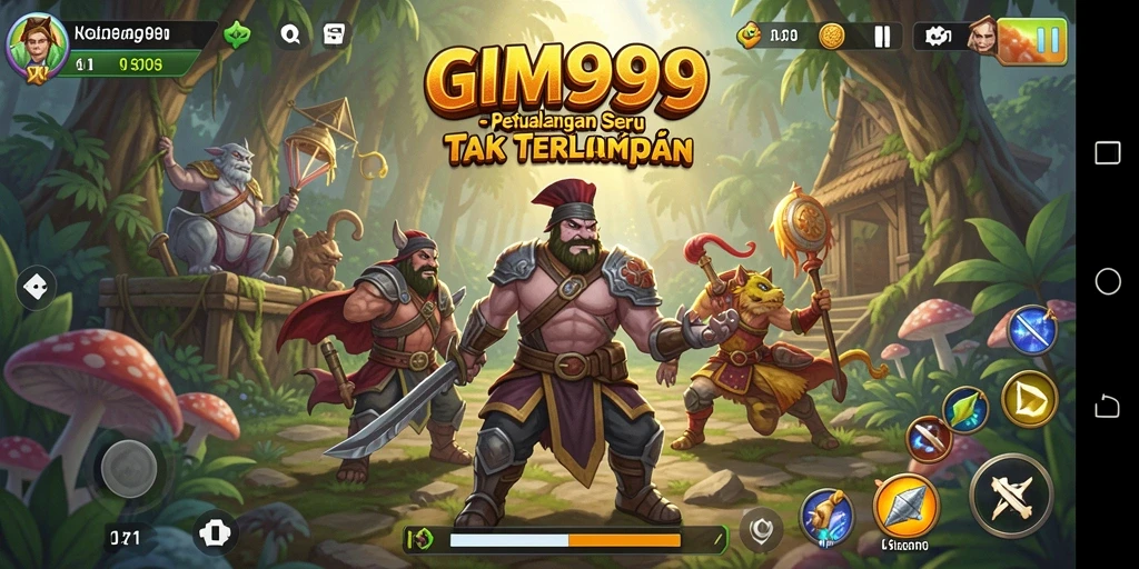 Screenshot gameplay GIM999 menampilkan petualangan yang mendebarkan.