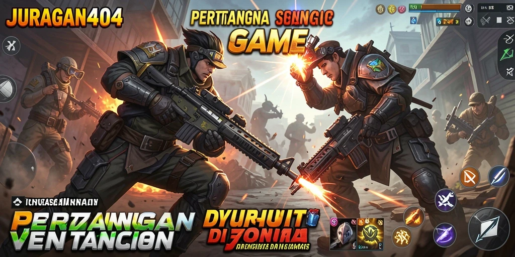 Tampilan aksi seru dalam pertarungan JURAGAN404 yang mendebarkan.