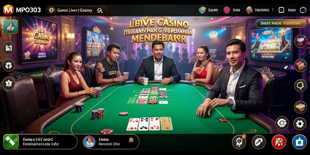 Tampilan gameplay Live Casino yang mendebarkan di MPO303.