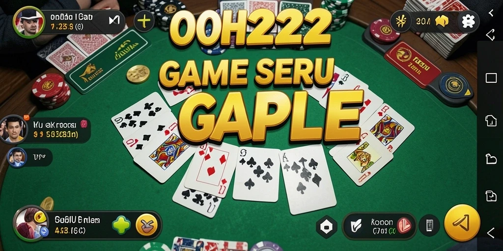Tampilan gameplay seru Gaple di OH222 dengan teman-teman.