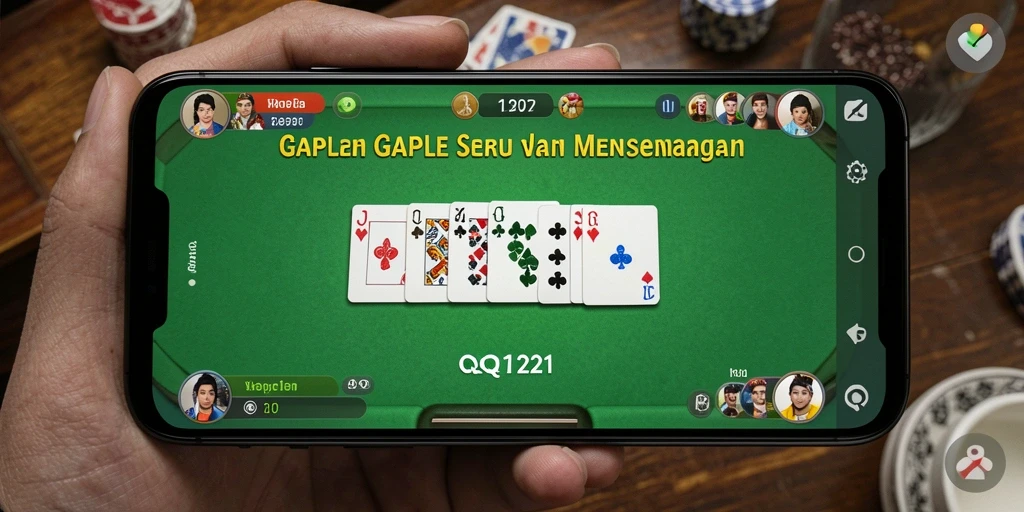 Tampilan gameplay seru dalam game Gaple QQ1221.