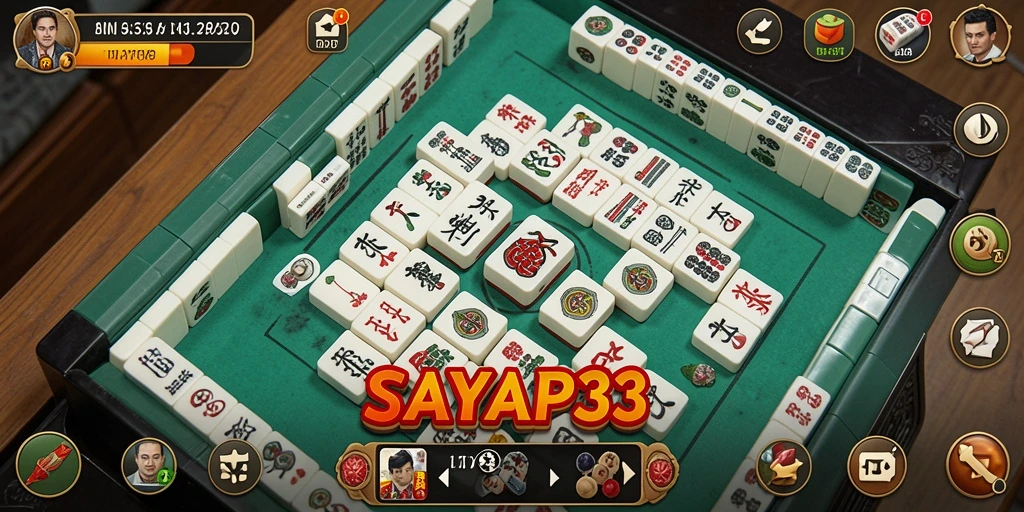 Tampilan gameplay Mahjong yang seru dan menantang di SAYAP33.