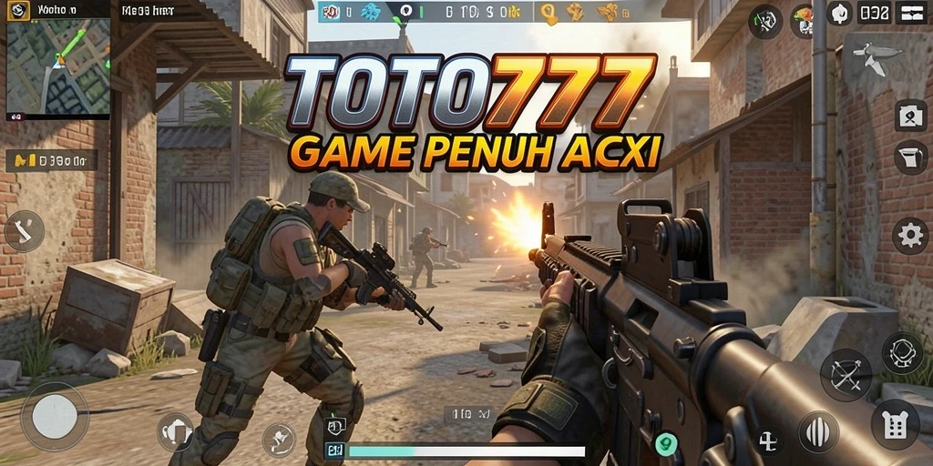 Tangkapan layar TOTO777 yang menunjukkan aksi seru dalam pertempuran FPS.