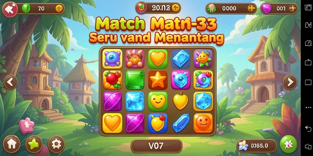 Tampilan gameplay V07 yang seru dalam kategori Match-3.