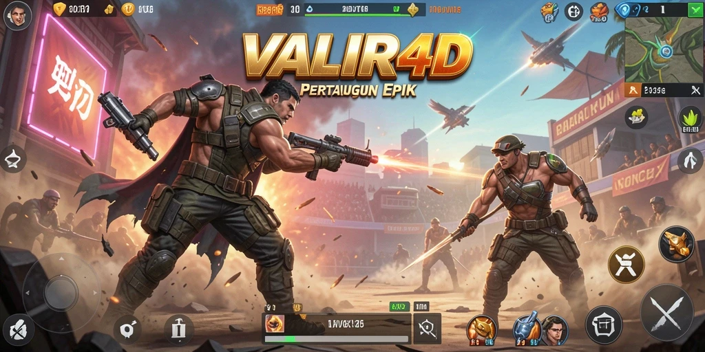 Tampilan gameplay seru dari VALIR4D di medan pertempuran Battle Royale.