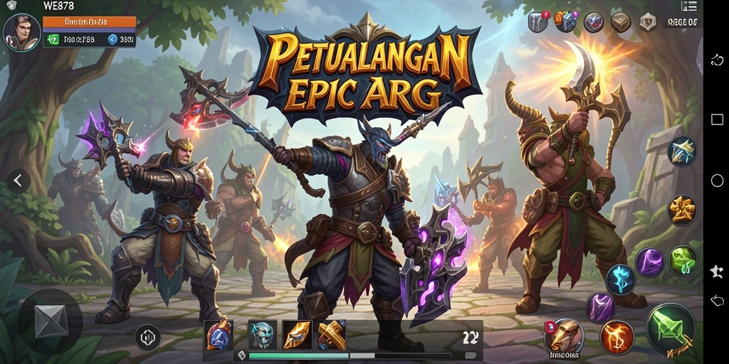 Screenshot gameplay ARPG WE878 yang menampilkan pertarungan seru.