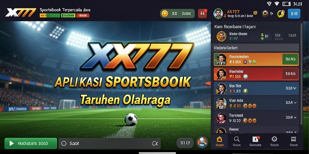 Tampilan menarik dan fitur taruhan live dalam gameplay Sportsbook.